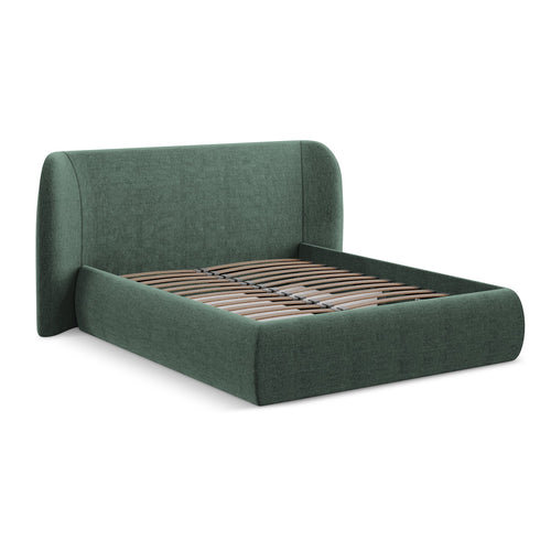 LaMiaSofa Bed met opbergruimte Trieste - chenille stof - groente - 210x215x110