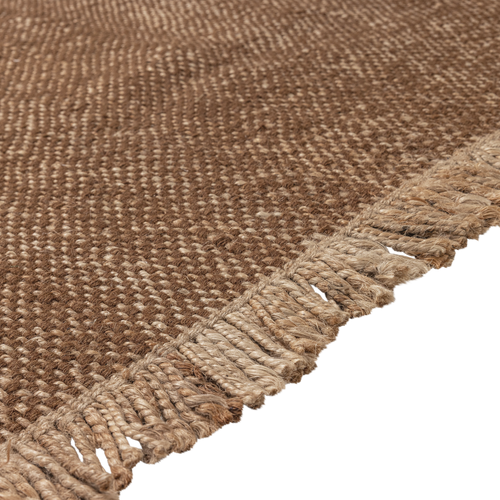 WOOOD vloerkleed 200x300 cm Ruglio - Wol/Jute - Bruin