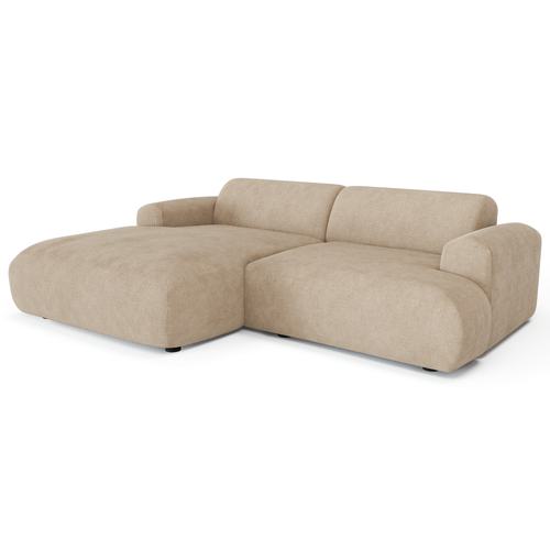 Sia Home - Hoekbanken links MYRA - Corduroy - Beige - 266cm - vtwonen shop