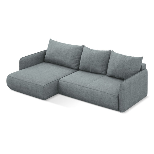 LaMiaSofa hoekbank links Palermo - chenille stof - jeans - 240x148x86
