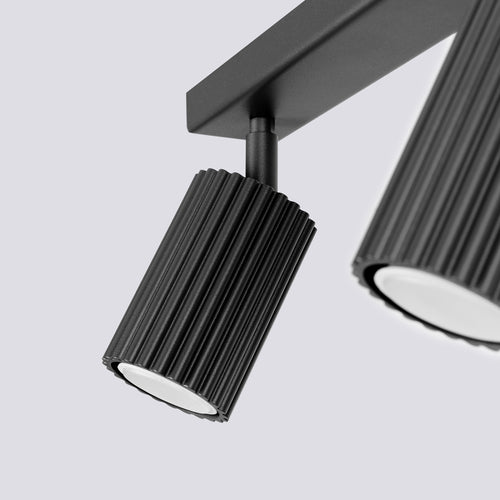 Sollux Lighting Plafondlamp KARBON 2 zwart - 30x6,5x16,5cm