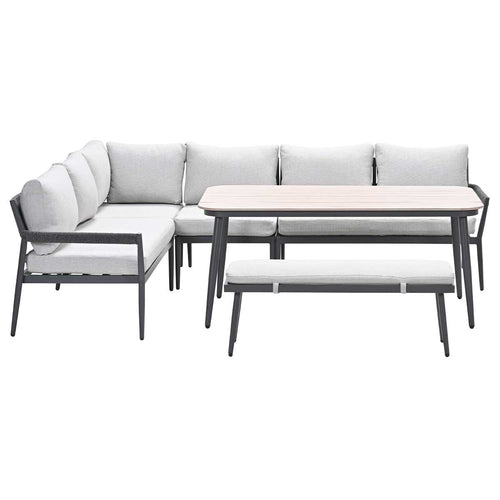 Garden Impressions lounge dining set Tineo donker grijs - 6-delig - vtwonen shop