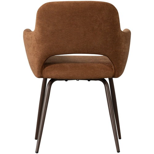 WOOOD eetkamerstoelen Jenny - Geweven Stof - Bruin - Set van 2 - vtwonen shop