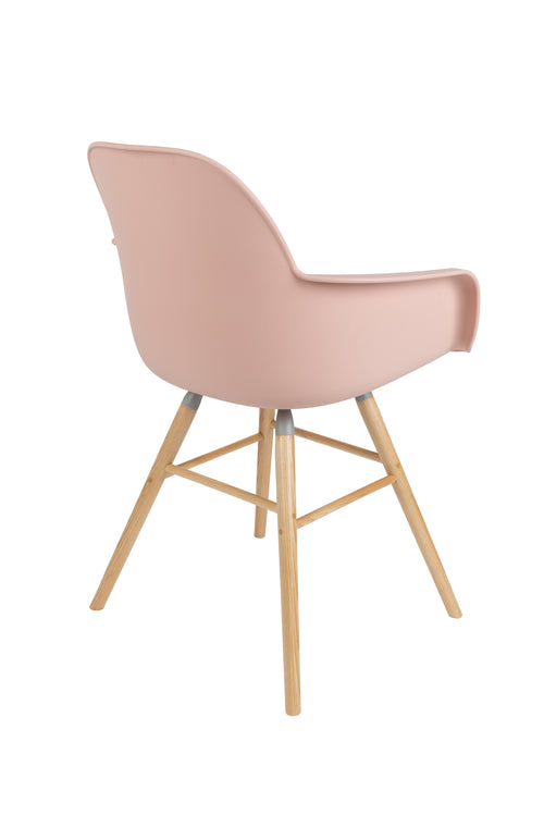 Zuiver Albert Kuip Eetkamerstoelen met armleuning Roze - Set van 2 - vtwonen shop