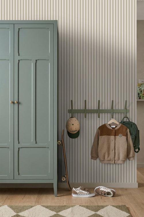 ESTAhome behang strepen zand beige - 53 cm x 10.05 m - 130955