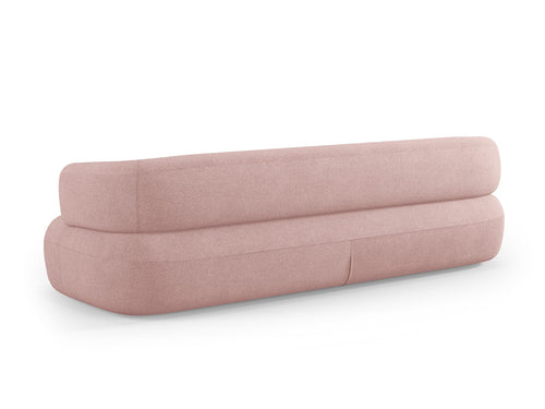 Micadoni Bank Jenny 4-zits, boucle, poederroze - 90x226x73cm
