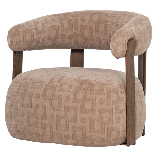 WOOOD fauteuil Foon - Structuurstof - Zand - 78x82x73