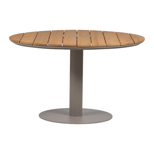 WOOOD tuintafel Vela - Hout/Aluminium - Naturel/Zand - 75x122x122