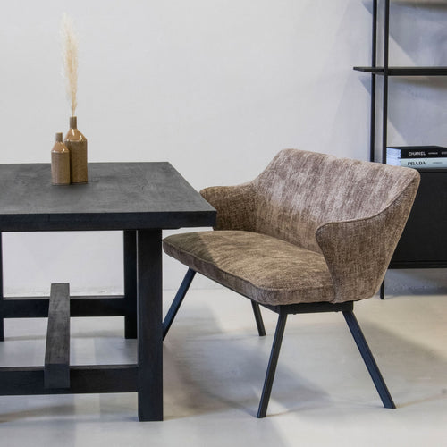 Giga Meubel Eetkamerbank Taylor - Taupe Stof - 160x60x88cm - vtwonen shop