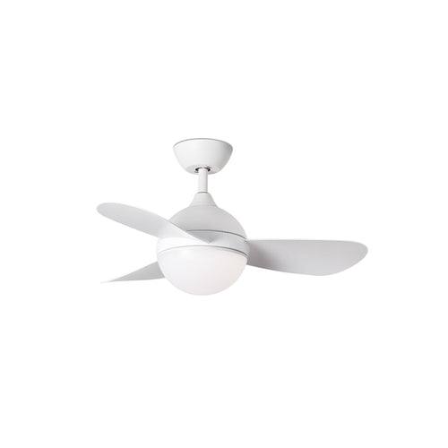 Faro Hvar Kleine plafondventilator met 3 bladen, matwit met licht, 3000 - 4500 - 6500K, Tuya Smart System