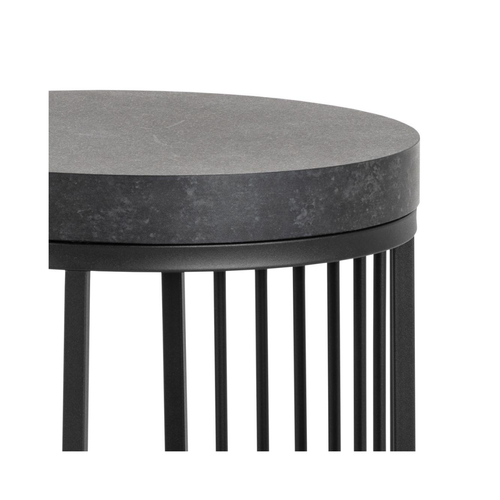BRAM Bijzettafel Clune - ø35 cm- Zwart