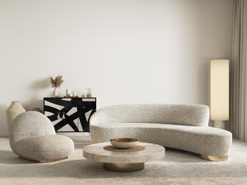 Laag dressoir met 2 deuren en 4 laden van MDF met Abstracte lijnen patroon - vtwonen shop