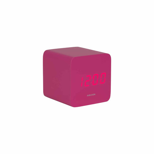 Karlsson wekker Spry Square - roze - 6.6x6.8x6.6cm - vtwonen shop