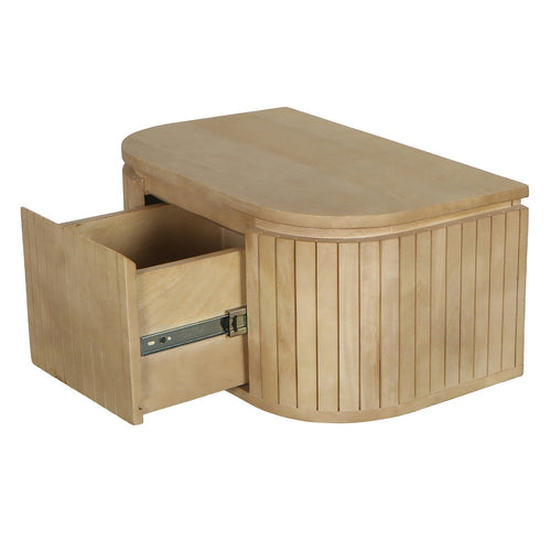 Giga Meubel Nachtkastje Merel - Zwevend Naturel Hout - 55x35x26cm
