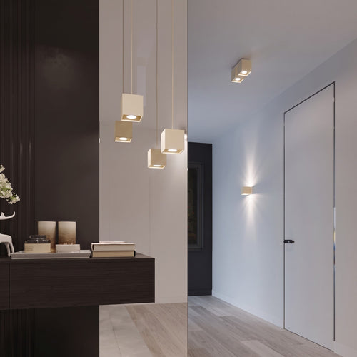 Sollux Lighting Plafondlamp QUAD 1 beige - 10x10x10cm