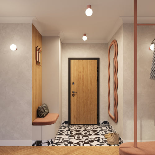 Sollux Lighting Wandlamp HALO mokka IP44 - 12x17x12cm