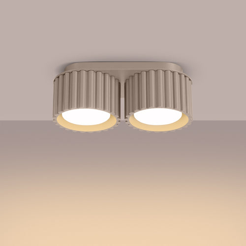 Sollux Lighting Plafondlamp AURA 2 taupe Gx53 - 21x10x12cm