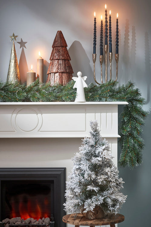 Black Box Trees Dinsmore Kunstkerstboom in Jute - H60 x Ø50 cm - Frosted Green
