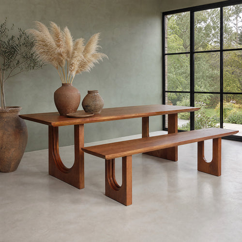 Bullnose Chamfered Arch mangohouten eettafel  - 240 cm