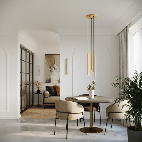 Sollux Lighting Hanglamp PASTELO 2 goud - 15x15x118cm