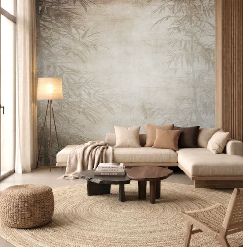 Sanders & Sanders fotobehang jungle bladeren bruin en beige - 375 x 270 cm - 601443