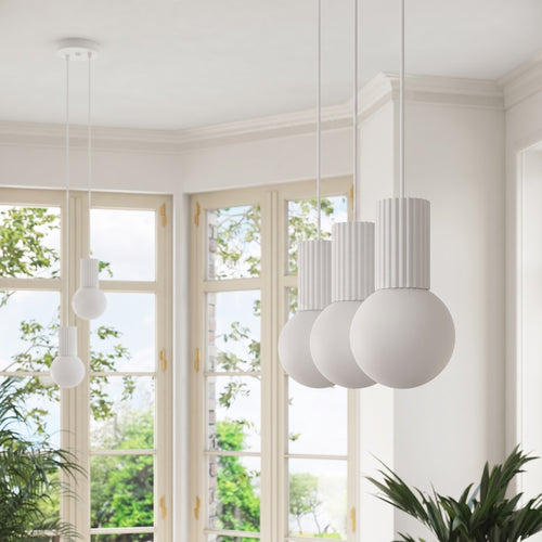 Sollux Lighting Hanglamp HALO 2L wit - 33,5x6x120cm