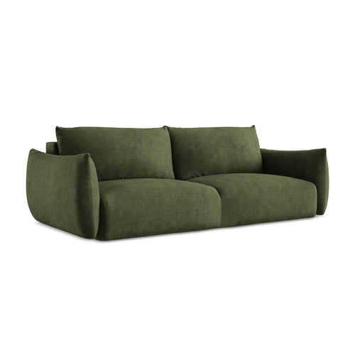 LaMiaSofa 3-zits slaapbank Savona - chenille stof - olijf - 230x105x90