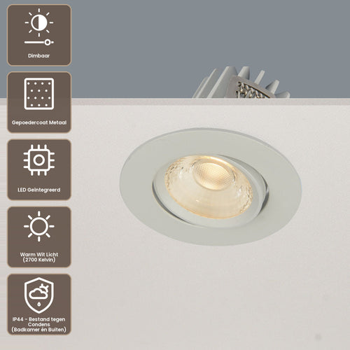 Artdelight Inbouwspot Venice DL 2208 - Wit