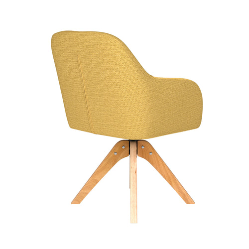 Housecraft Living Otis Eetkamerstoel Draaibaar Hout Okergeel