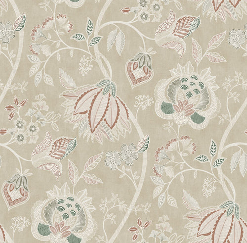 Sanders & Sanders behang bloemen beige - 53 cm x 10 m - 641006