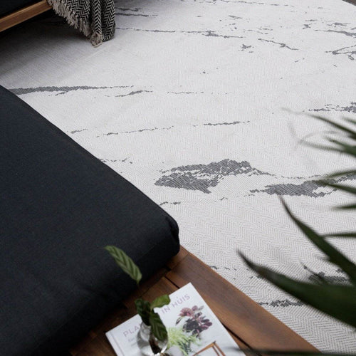 Buitenkleed Marble - Grijs/wit - dubbelzijdig - EVA Interior - 160 x 230 cm