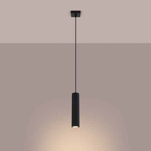 Sollux Lighting Hanglamp KARBON 1 zwart - 8x8x118cm