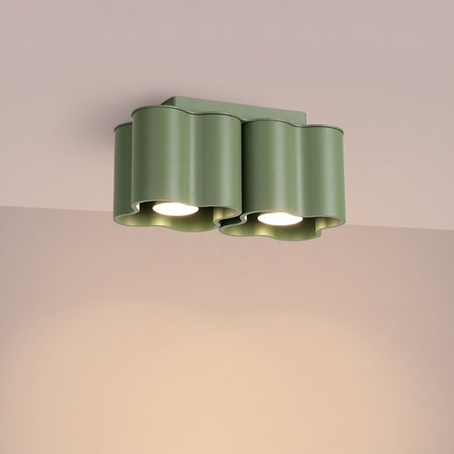 Sollux Lighting Plafondlamp OVIO 2 olijfgroen GU10 - 24,5x12x12cm