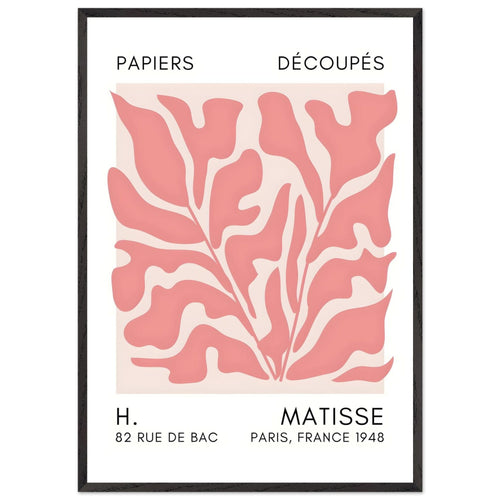 Artfulprints Poster met Lijst Matisse – Seabed shapes taupe   - 70x100 cm - Taupe