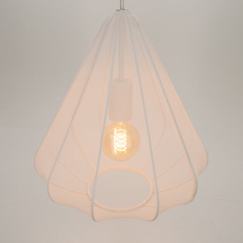 EGLO hanglamp Dolwen - e27 - ø 33,5 cm - wit - textiel