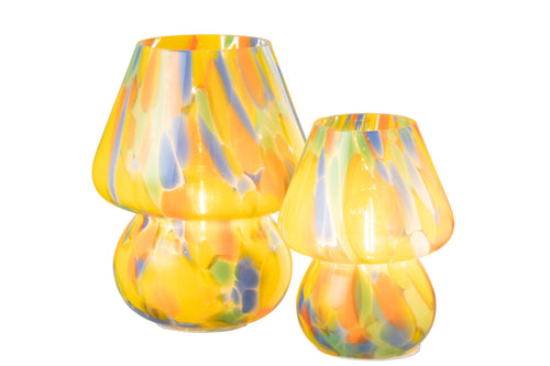 J-Line tafellamp Regenboog - glas - mix - large