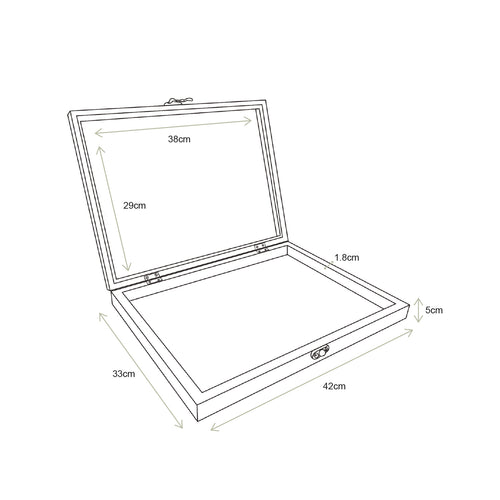 vtwonen Foto Opbergkist - Bewaardoosjes met deksel - Fotolijst houten kistje - Bewaardoos - Bruin - 42cm - vtwonen shop