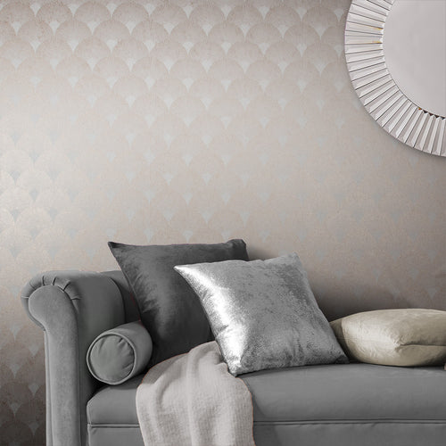 Graham & Brown Vliesbehang - Fan Rose Goud