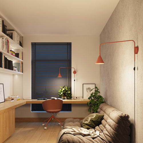 Sollux Lighting Wandlamp NOX rood oker - 14x61x30cm