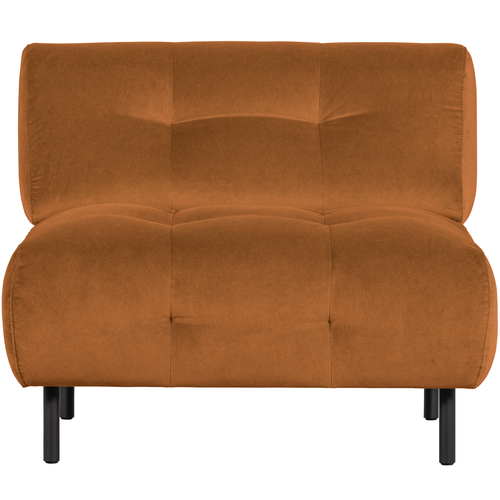 WOOOD fauteuil Lloyd - Velvet - Cinnamon - 75x90x90 - vtwonen shop