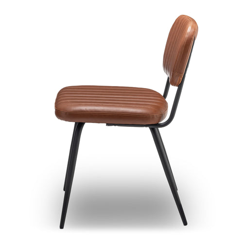 CALICOSY - Set van 2 SPARTE - Woonkamerstoelen - Bruin - 45x56x79 cm