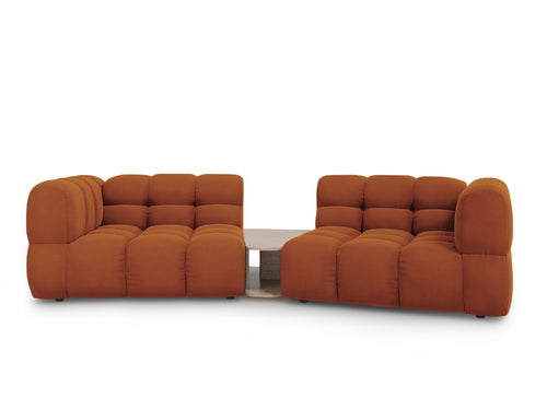 Cosmopolitan Design Modulaire bank Sky 2-zits, flueel, terracotta - 148x280x70cm
