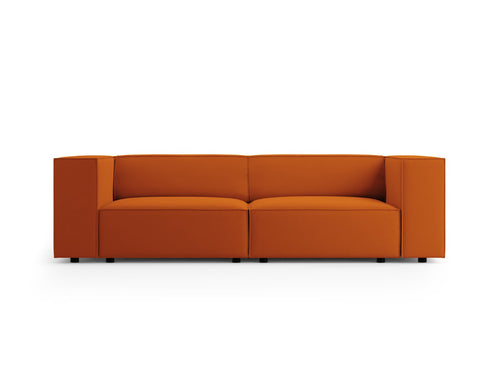 Cosmopolitan Design Bank Arendal 3-zits, flueel, terracotta - 102x204x70cm