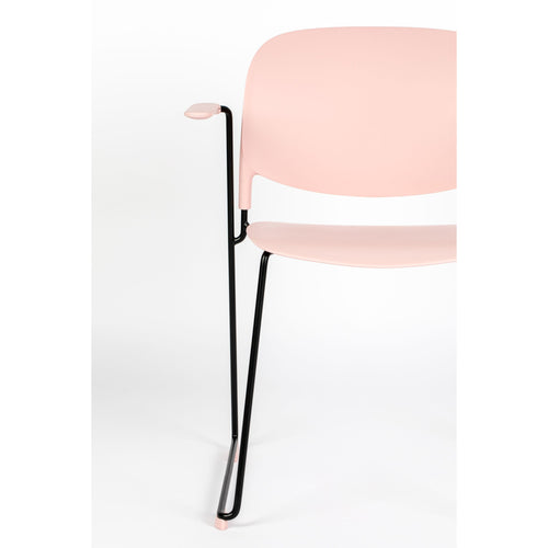 Housecraft Living Stacks Stapelbare Eetkamerstoelen met armleuning Roze - Set van 4 - vtwonen shop