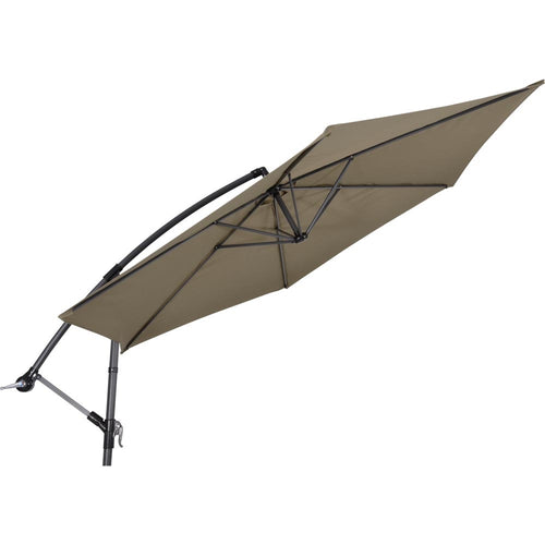 Lesli Living push-up parasol Gemini - taupe - Ø300cm