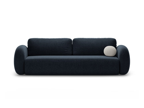 Cosmopolitan Design Slaapbank met opbergdoos Tonale 3-zits, chenille marineblauw - 105x262x88cm