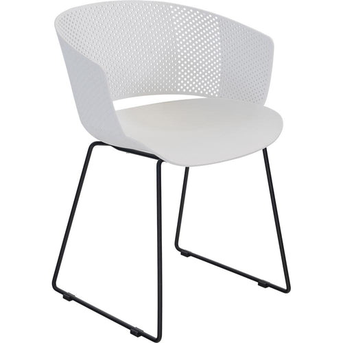 Lesli Living bistrostoel Orly - wit - 58,5x45,5∕53x79cm - set van 4