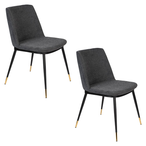 Housecraft Living Lionel Eetkamerstoelen Donkergrijs - Set van 2 - vtwonen shop