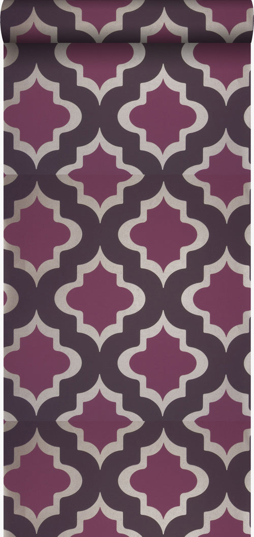 Origin Wallcoverings behang kasbah-motief aubergine paars - 52 cm x 10,05 m - 307101 - vtwonen shop