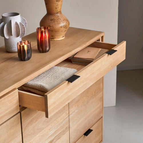 Tikamoon Massief eikenhouten buffet 200 cm - Naturel